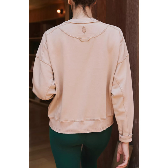 NWT FP Movement x Hatch Intercept Maternity Pullover Sweatshirt,‎ Desert Sand, M - Picture 3 of 5